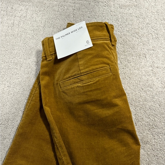 LOFT Palmer wide leg corduroy NWT - tan size 6P - Picture 2 of 3